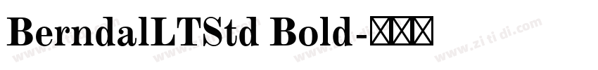 BerndalLTStd Bold字体转换